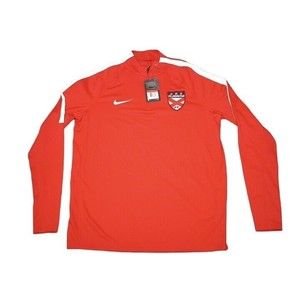 Nike Dri-Fit Men's Large Pullover Long Sleeve Solid Red Alabama‎ FC Soccer NWT